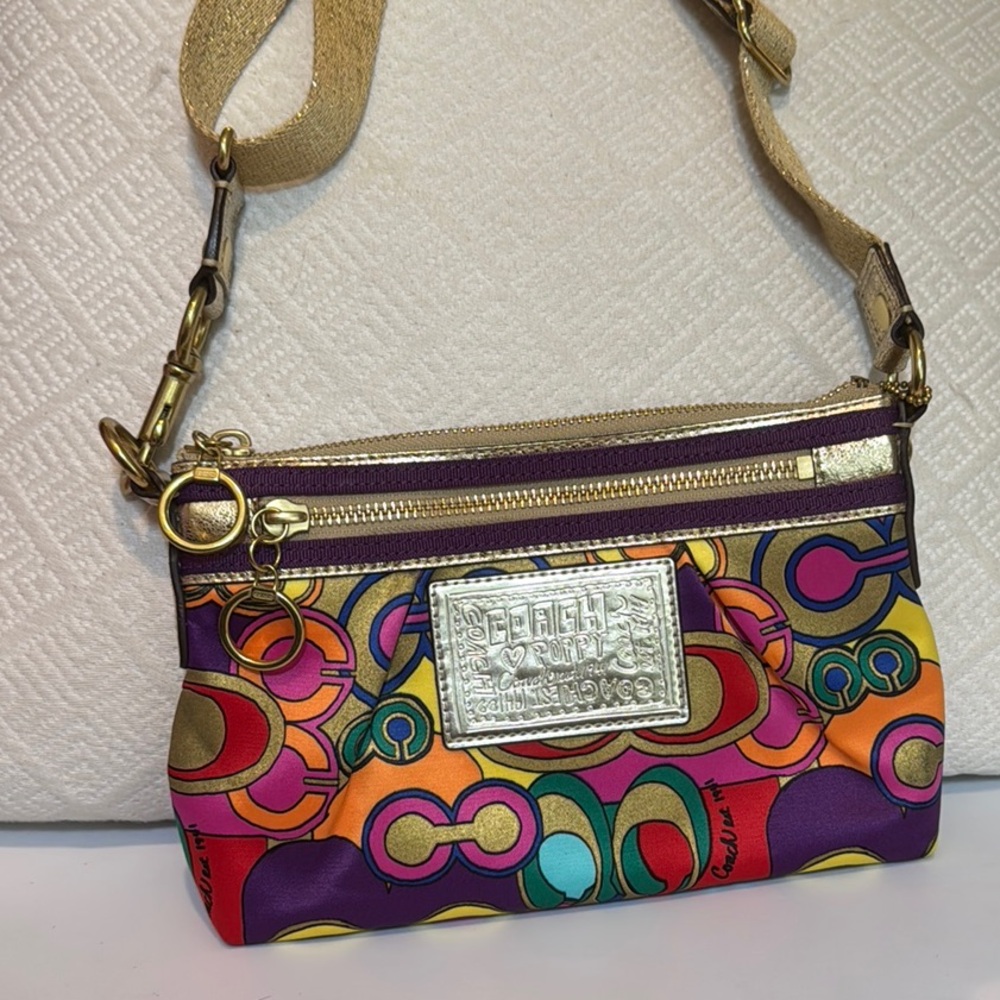 Coach Poppy Multicolored Crossbody Bag